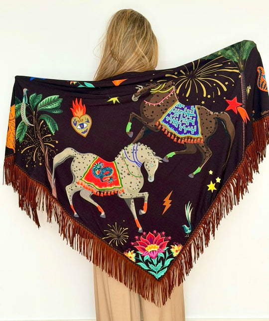 XL-scarf Crazy Horses