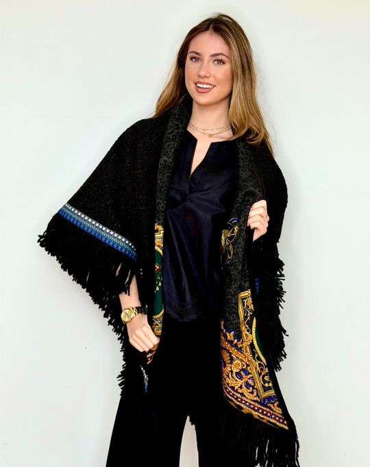 Reversible shawl Bal Masque