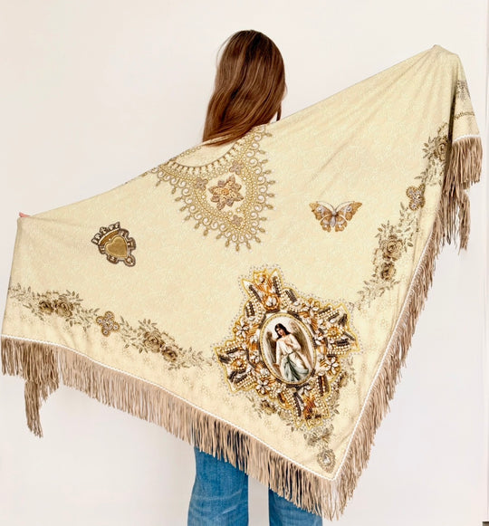 XL-scarf Evita | Off white
