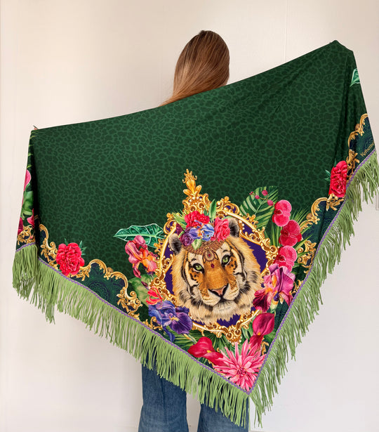 XL scarf-Bengal green