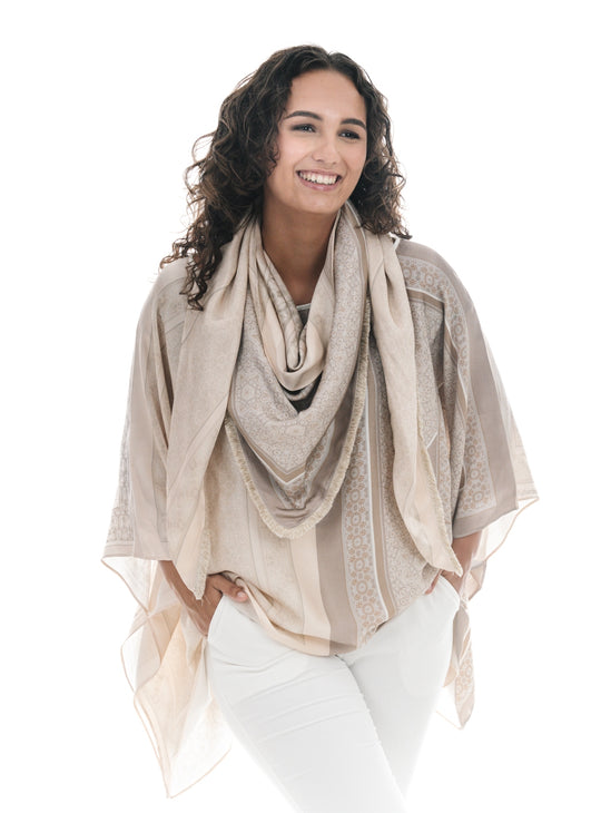 Scarf Brisbane | taupe mix